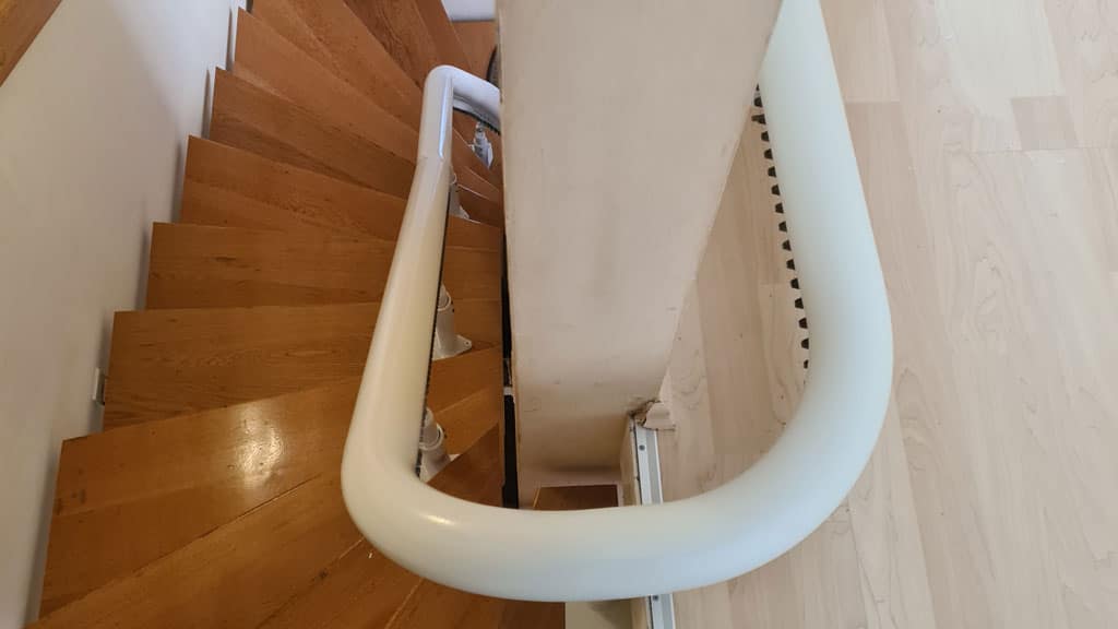 Schienenkonstruktion Kurventreppenlift